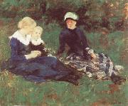Mary Cassatt On the Meadow oil painting reproduction